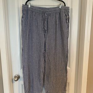 Old navy linen wide leg pant size Xl